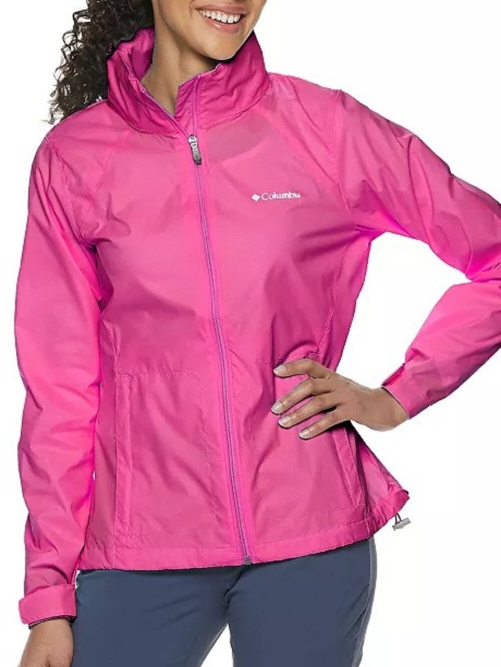 NWOT Columbia Bright Pink Kids Rain Jacket